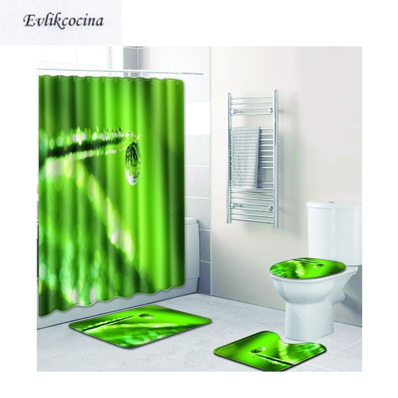 무료 배송 4 pcs waterdrop casa de banho banyo 욕실 카펫 화장실 목욕 매트 세트 non slip tapis salle de bain alfombra bano
